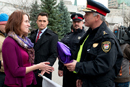 Erin Leigh and Chief Bordeleau